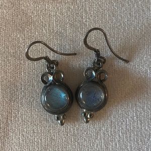Labradorite and sterling, silver earrings